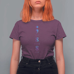 Suicide Prevention Awareness T Shirt For Women 988 Suicide Prevention Hotline 988 Purple Teal Semicolon TS11 Maroon Print Your Wear
