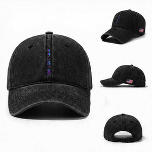 Suicide Prevention Awareness Washed Cotton Baseball Cap 988 Suicide Prevention Hotline 988 Purple Teal Semicolon