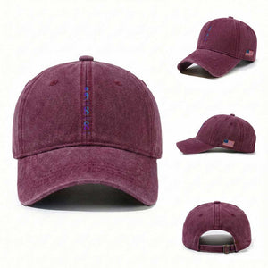 Suicide Prevention Awareness Washed Cotton Baseball Cap 988 Suicide Prevention Hotline 988 Purple Teal Semicolon