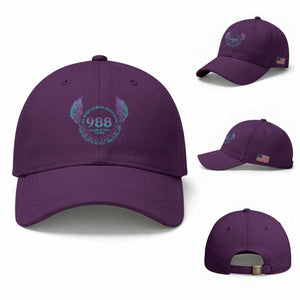 Suicide Prevention Awareness Baseball Cap Call Or Text For Mental Health Support 988 Suicide And Crisis Lifeline Wings