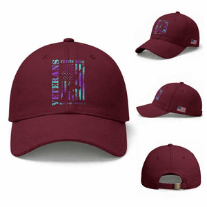 Suicide Prevention Awareness Baseball Cap Veterans Crisis Line Dial 988 Press 1 American Flag Gun