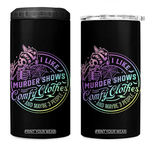 Funny I Like Murder Shows Comfy Clothes And Maybe 3 People 4 in 1 Can Cooler Tumbler Crime Show Lover TS11 One Size: 16 oz Black Print Your Wear