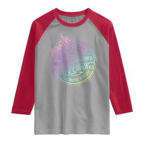 Funny I Like Murder Shows Comfy Clothes And Maybe 3 People Raglan Shirt Crime Show Lover TS11 Sport Gray Red Print Your Wear