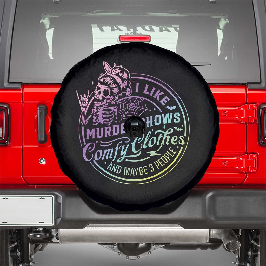 Funny I Like Murder Shows Comfy Clothes And Maybe 3 People Spare Tire Cover Crime Show Lover TS11 Black Print Your Wear