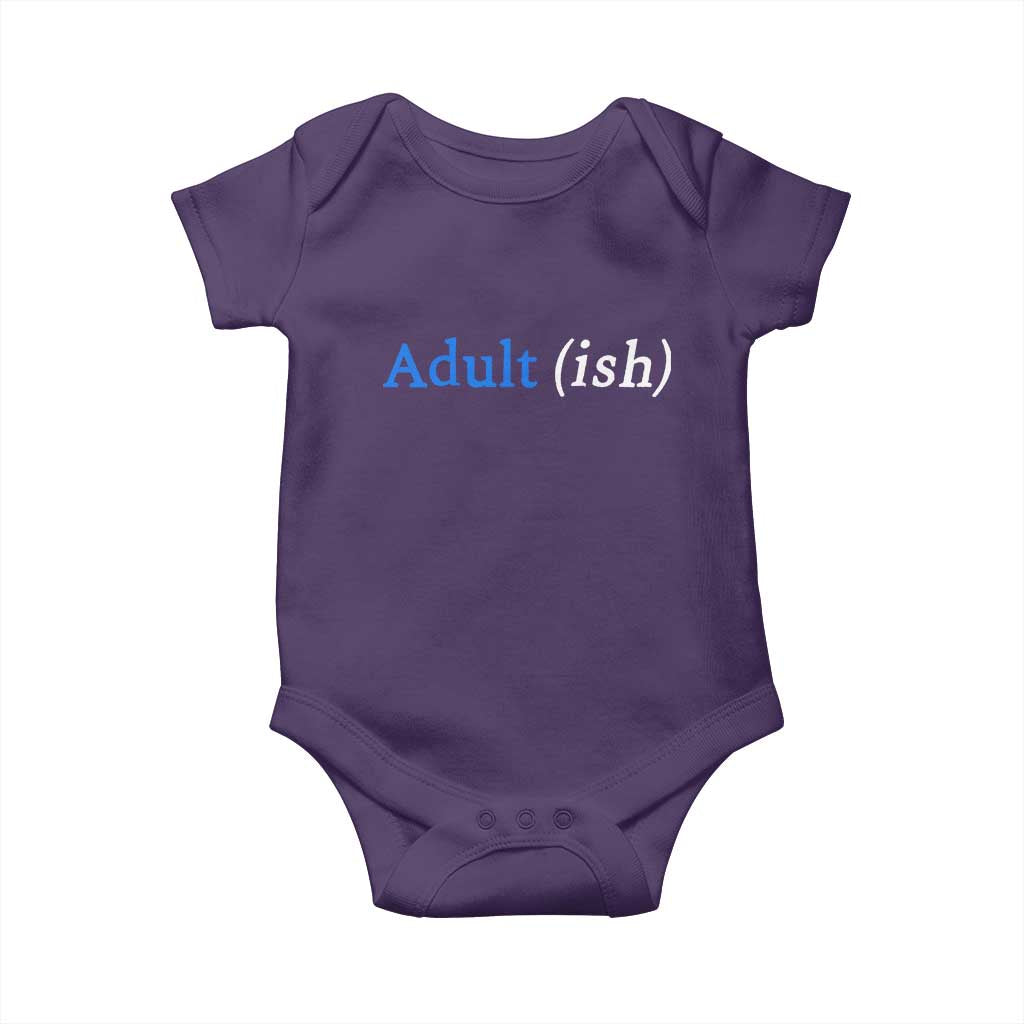 Funny Adultish Adult Sarcasm 18th Birthday Baby Onesie TS11 Purple Print Your Wear