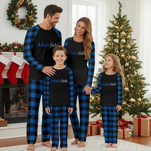 Funny Adultish Adult Sarcasm 18th Birthday Plaid Pajama Set TS11 Blue Plaid Print Your Wear