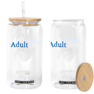 Funny Adultish Adult Sarcasm 18th Birthday Glass Can TS11 Print Your Wear