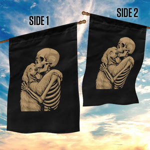 Skeleton Hugging Dog Halloween Dog Lover Garden Flag TS11 Print Your Wear