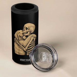 Skeleton Hugging Dog Halloween Dog Lover 4 in 1 Can Cooler Tumbler TS11 Print Your Wear