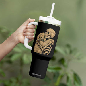 Skeleton Hugging Dog Halloween Dog Lover Tumbler With Handle TS11 Print Your Wear