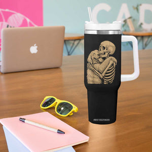 Skeleton Hugging Dog Halloween Dog Lover Tumbler With Handle TS11 Print Your Wear