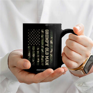 Funny Grumpy Old Man Coffee Mug Vintage Camo American Flag Fathers Day TS11 Print Your Wear