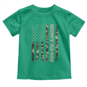 Funny Grumpy Old Man Toddler T Shirt Vintage Camo American Flag Fathers Day TS11 Irish Green Print Your Wear