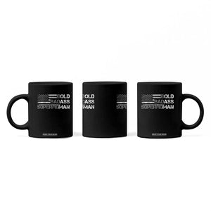 Funny Bold Badass Superhuman Coffee Mug Vintage American Flag Fathers Day TS11 Print Your Wear