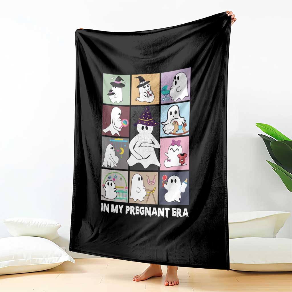 Halloween Pregnancy Reveal Throw Blanket In My Pregnant Era Maternity Ghost TS11 Print Your Wear