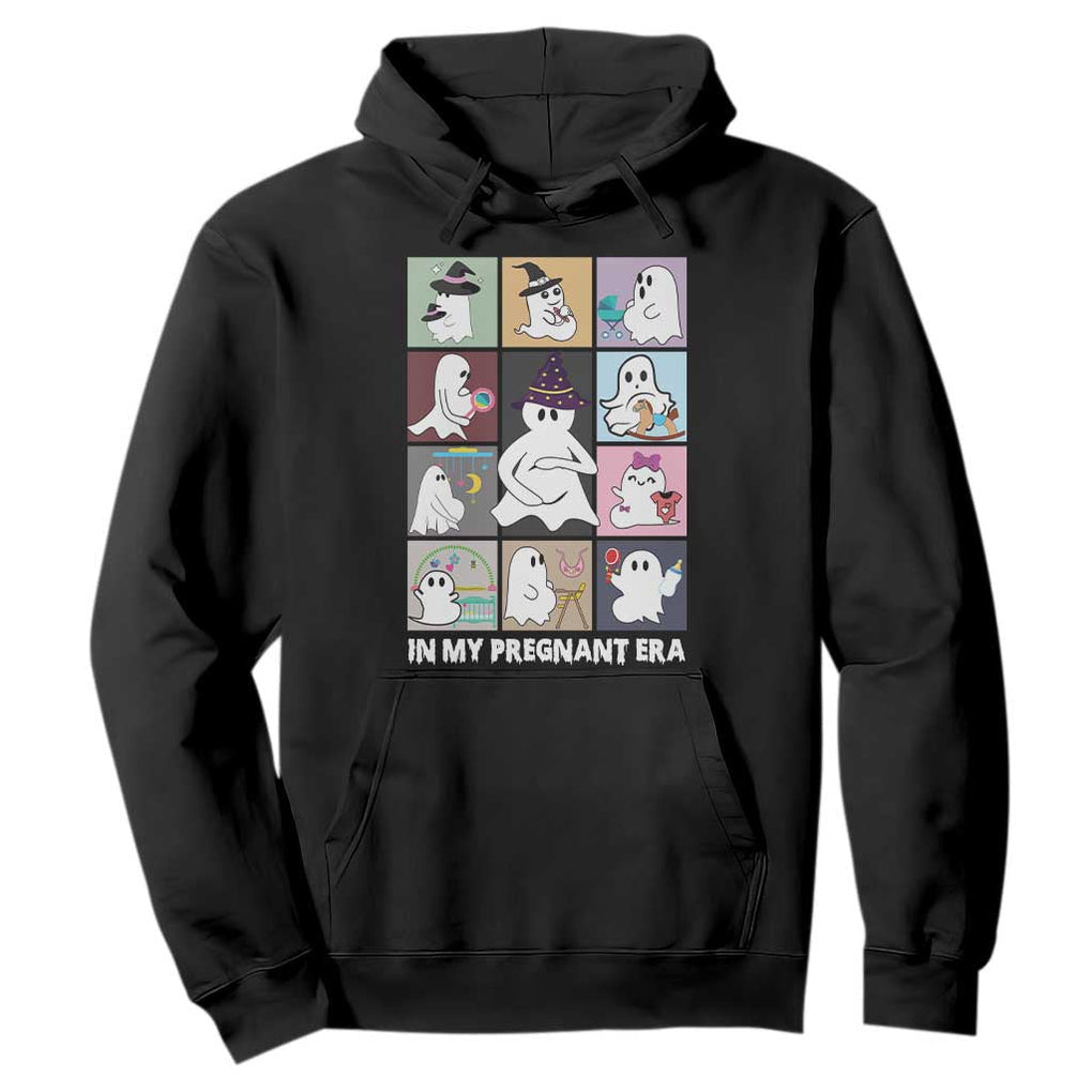 Halloween Pregnancy Reveal Hoodie In My Pregnant Era Maternity Ghost TS11 Black Print Your Wear