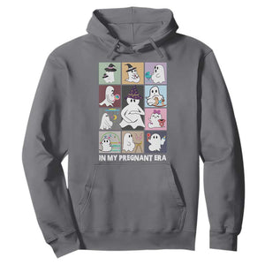 Halloween Pregnancy Reveal Hoodie In My Pregnant Era Maternity Ghost TS11 Charcoal Print Your Wear