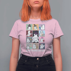 Halloween Pregnancy Reveal T Shirt For Women In My Pregnant Era Maternity Ghost TS11 Light Pink Print Your Wear
