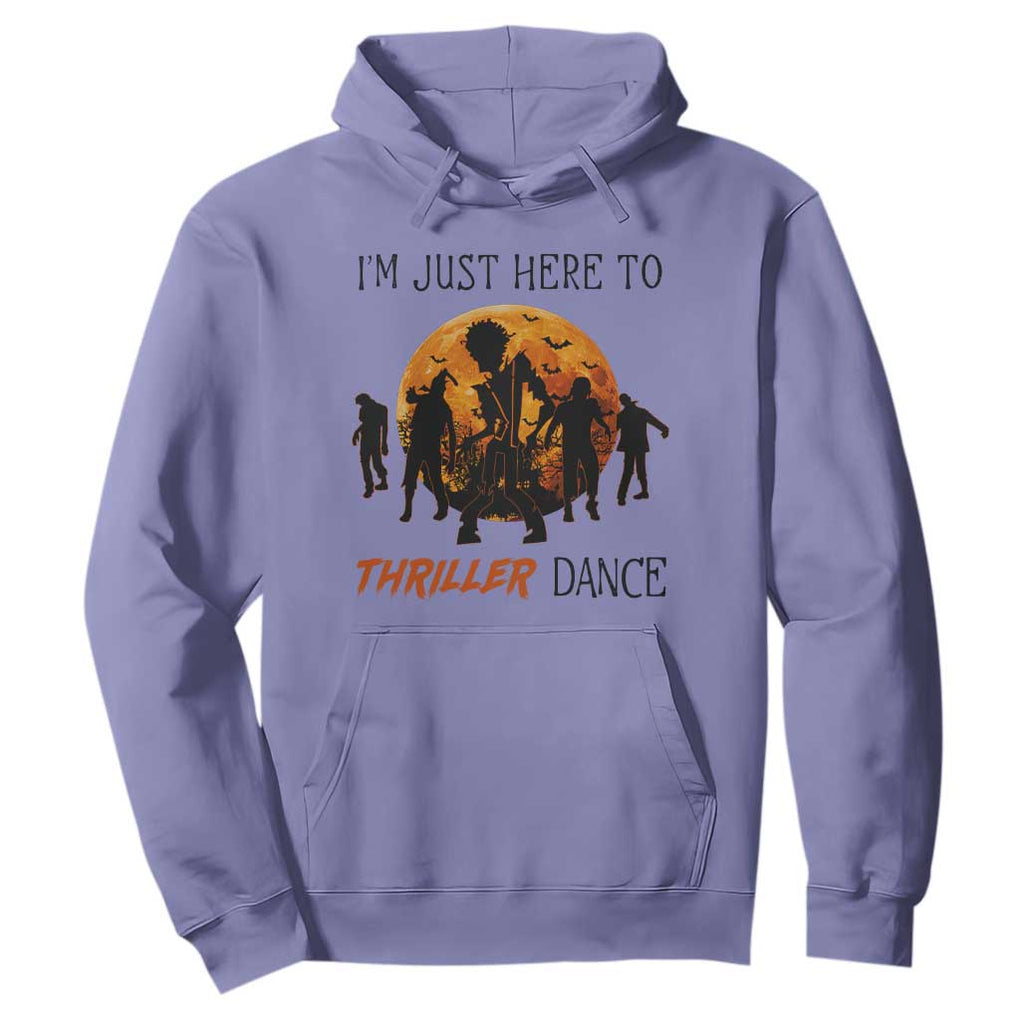 Funny Halloween Hoodie I'm Just Here To Thriller Dance Zombie Dance Moon TS11 Violet Print Your Wear