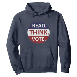 Read Think Vote Hoodie Presidential Election 2024 Vintage USA Flag TS11 Navy Print Your Wear