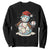 Funny Christmas Baseball Sweatshirt Cute Snowman Baseball Players Santa Hat TS11 Black Print Your Wear