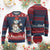 Funny Xmas Baseball Ugly Christmas Sweater Cute Snowman Baseball Players Santa Hat TS11 Burgundy Print Your Wear
