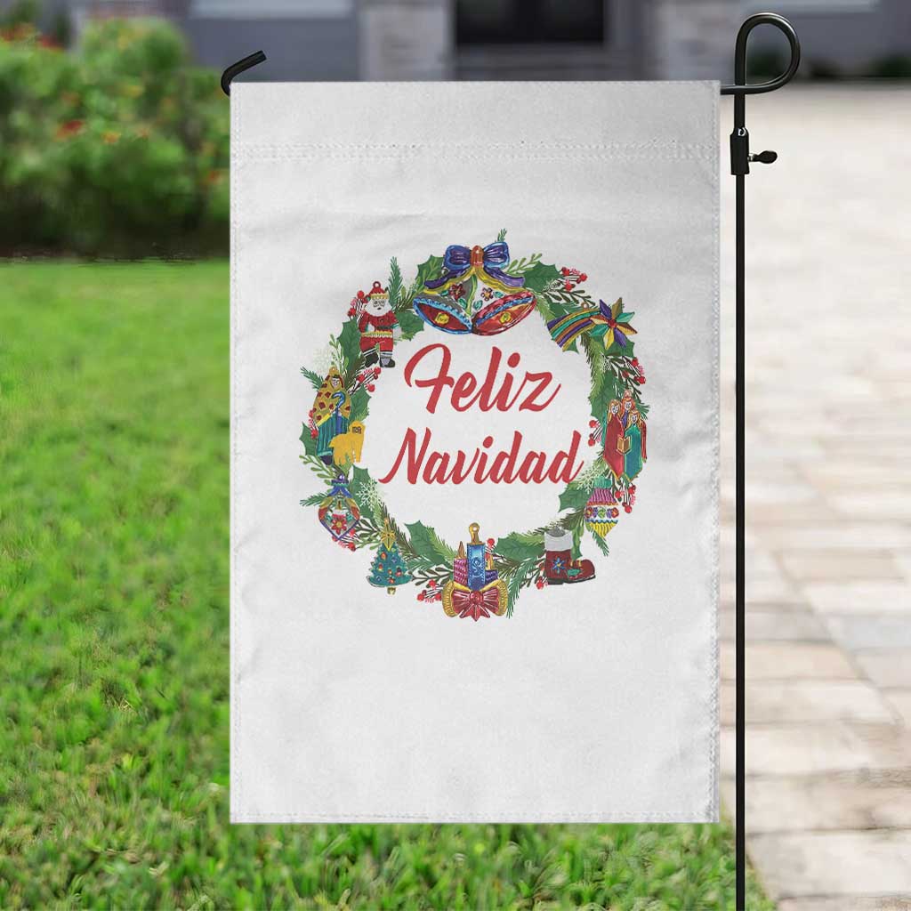 Christmas In Mexico Garden Flag Feliz Navidad Xmas Wreath TS11 Print Your Wear