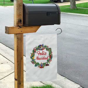 Christmas In Mexico Garden Flag Feliz Navidad Xmas Wreath TS11 Print Your Wear