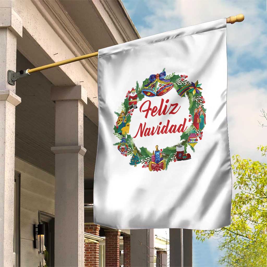 Christmas In Mexico Garden Flag Feliz Navidad Xmas Wreath TS11 Print Your Wear