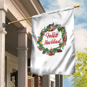 Christmas In Mexico Garden Flag Feliz Navidad Xmas Wreath TS11 Print Your Wear