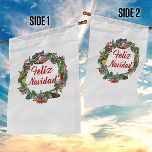 Christmas In Mexico Garden Flag Feliz Navidad Xmas Wreath TS11 Print Your Wear