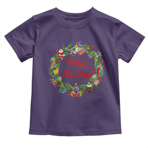 Christmas In Mexico Baby Shirt Feliz Navidad Xmas Wreath TS11 Purple Print Your Wear