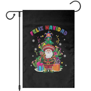Funny Christmas In Mexico Garden Flag Feliz Navidad Sombrero Santa Xmas Tree TS11 Black Print Your Wear