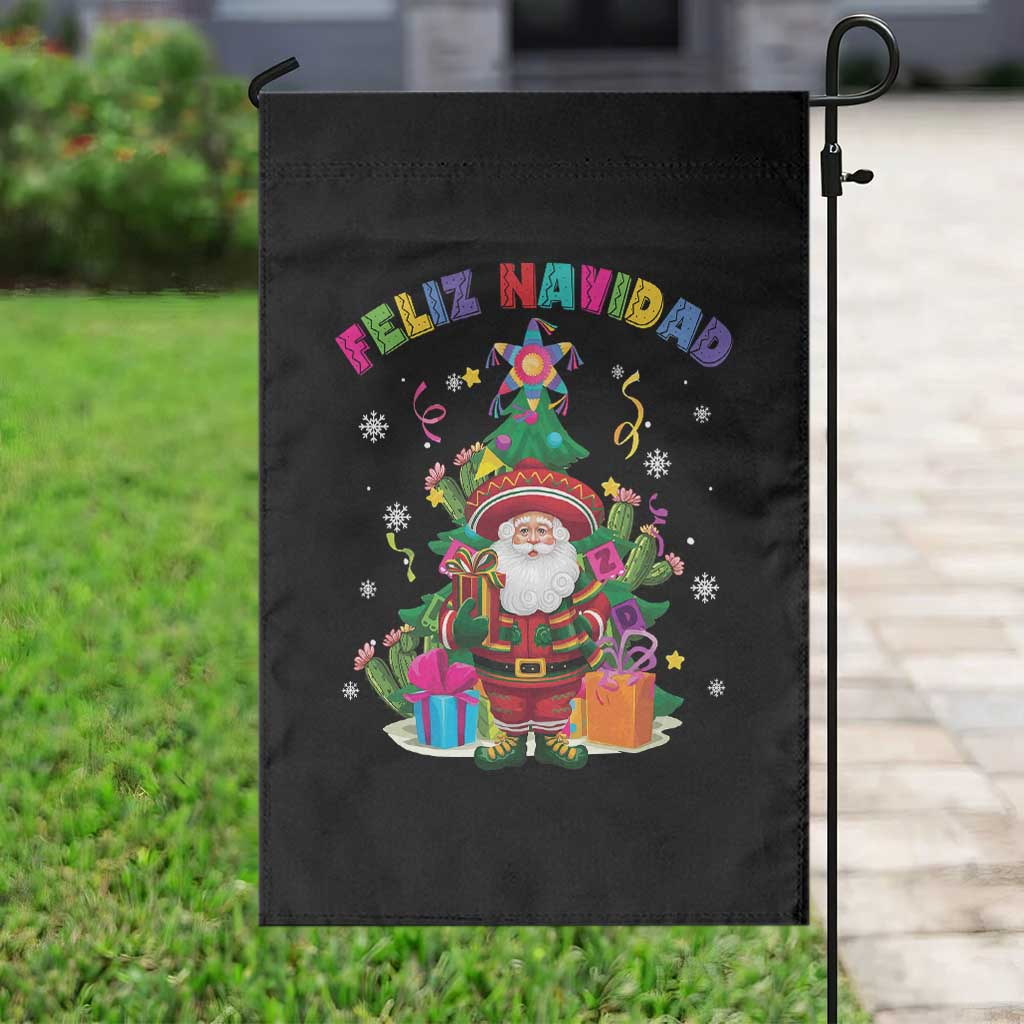 Funny Christmas In Mexico Garden Flag Feliz Navidad Sombrero Santa Xmas Tree TS11 Print Your Wear
