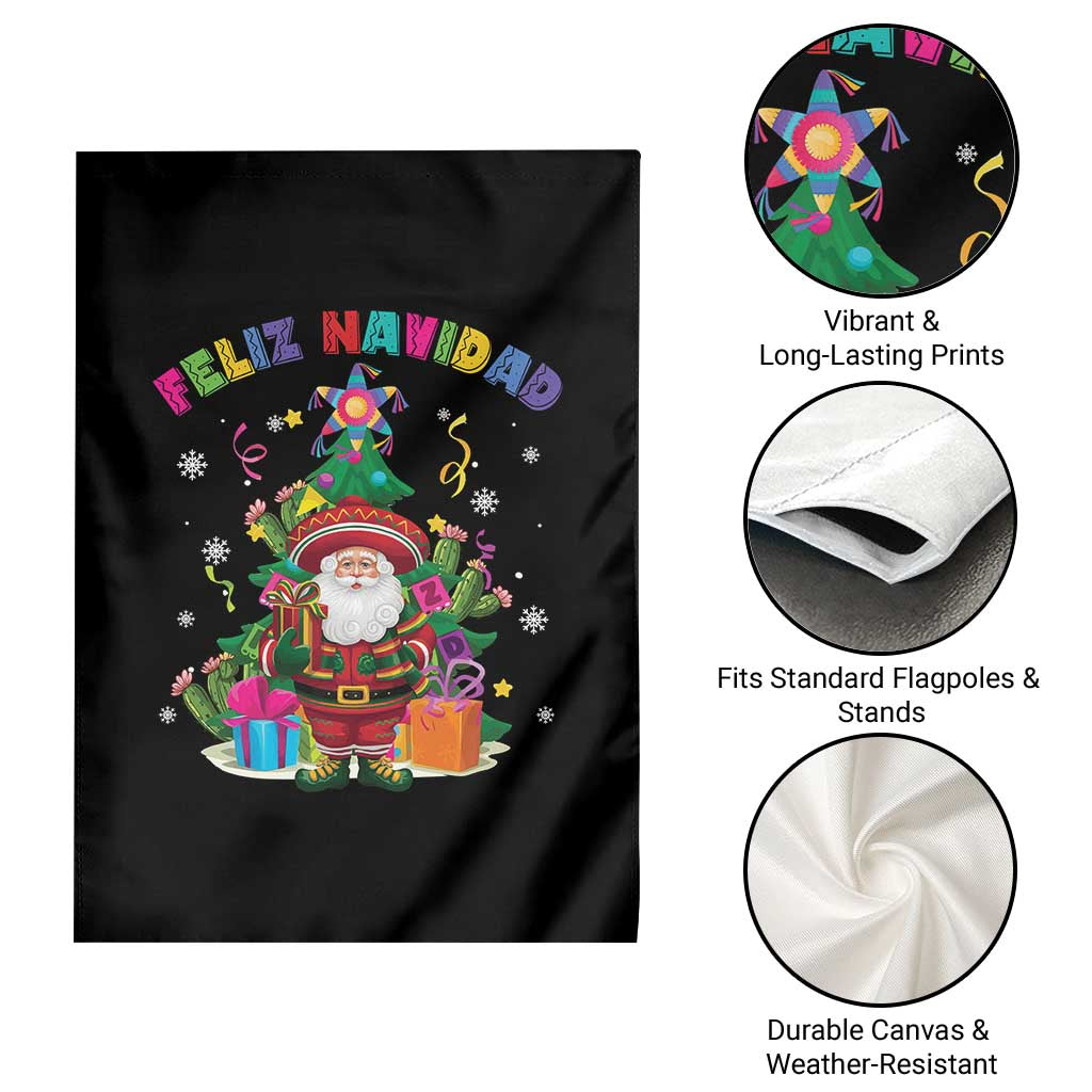 Funny Christmas In Mexico Garden Flag Feliz Navidad Sombrero Santa Xmas Tree TS11 Print Your Wear