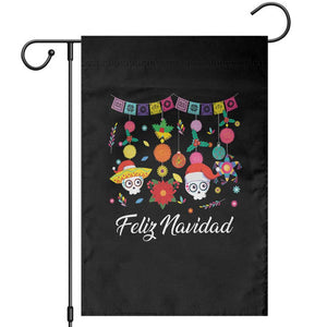 Feliz Navidad Garden Flag Funny Christmas In Mexico Sugar Skull Pinata Star TS11 Black Print Your Wear