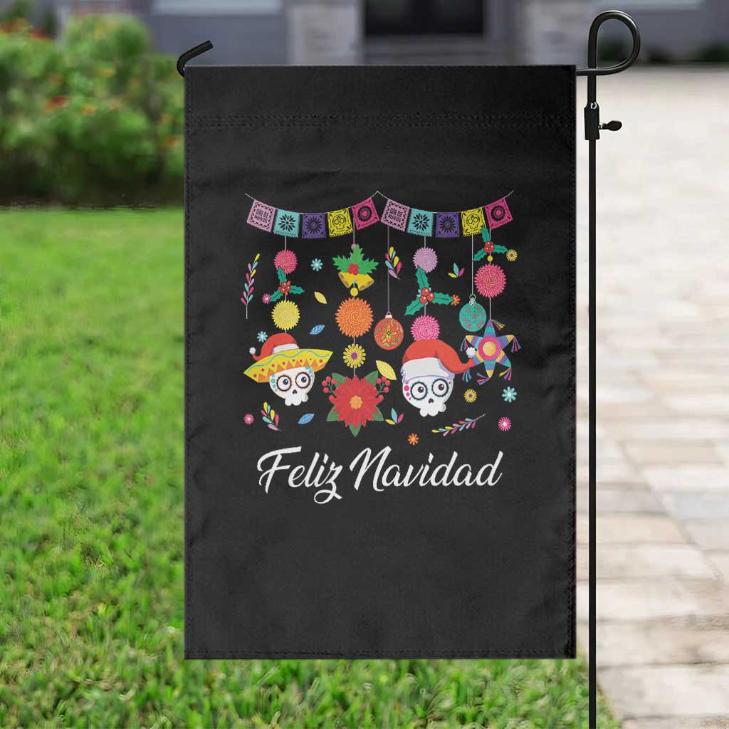 Feliz Navidad Garden Flag Funny Christmas In Mexico Sugar Skull Pinata Star TS11 Print Your Wear