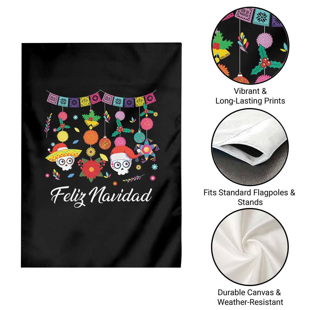 Feliz Navidad Garden Flag Funny Christmas In Mexico Sugar Skull Pinata Star TS11 Print Your Wear
