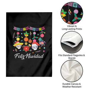 Feliz Navidad Garden Flag Funny Christmas In Mexico Sugar Skull Pinata Star TS11 Print Your Wear