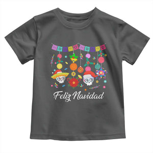 Feliz Navidad Baby Shirt Funny Christmas In Mexico Sugar Skull Pinata Star TS11 Dark Heather Print Your Wear