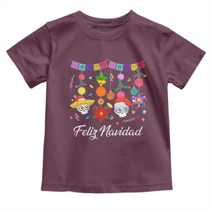Feliz Navidad Baby Shirt Funny Christmas In Mexico Sugar Skull Pinata Star TS11 Maroon Print Your Wear