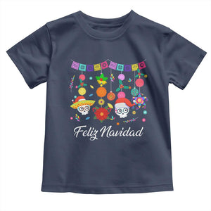 Feliz Navidad Baby Shirt Funny Christmas In Mexico Sugar Skull Pinata Star TS11 Navy Print Your Wear