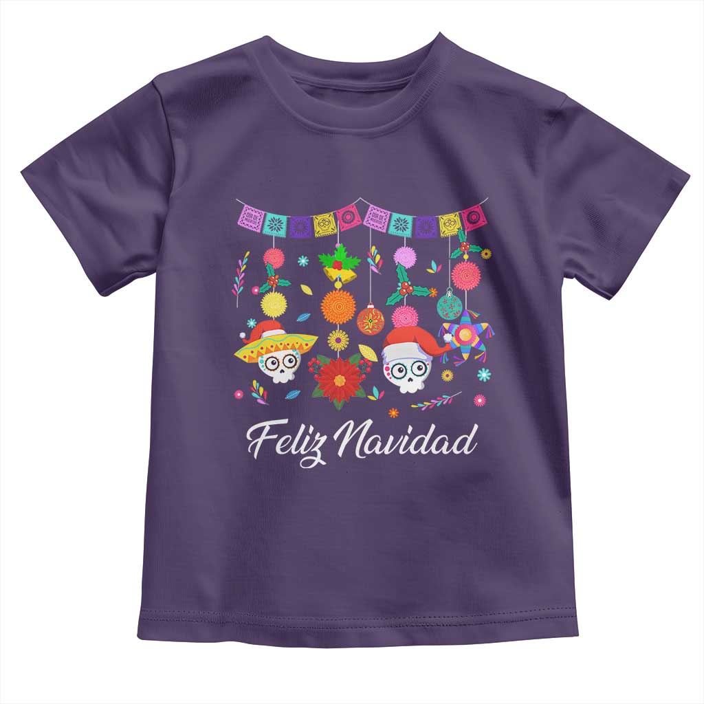 Feliz Navidad Baby Shirt Funny Christmas In Mexico Sugar Skull Pinata Star TS11 Purple Print Your Wear