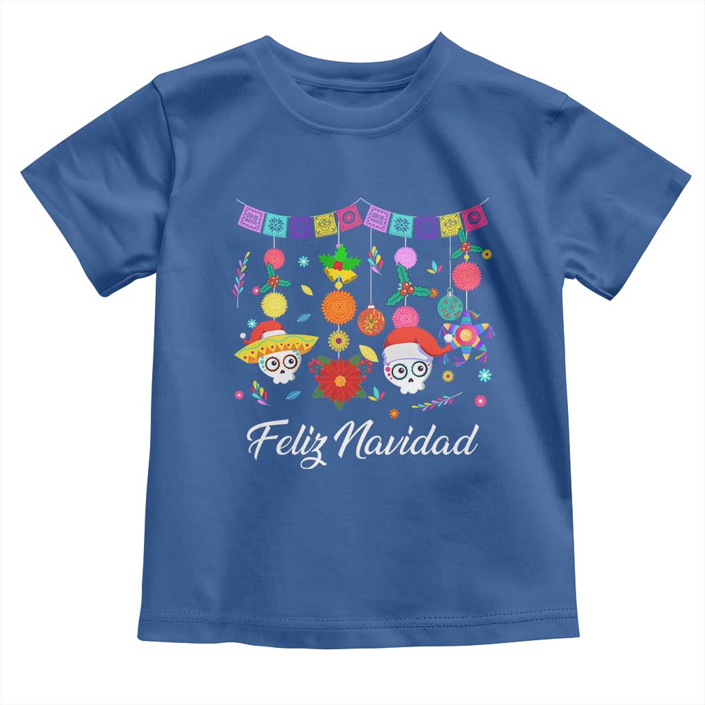 Feliz Navidad Baby Shirt Funny Christmas In Mexico Sugar Skull Pinata Star TS11 Royal Blue Print Your Wear