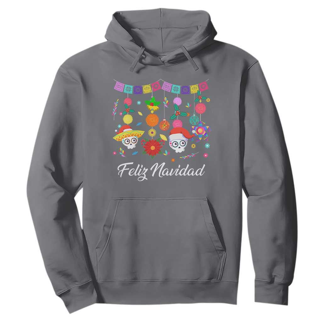 Feliz Navidad Hoodie Funny Christmas In Mexico Sugar Skull Pinata Star TS11 Charcoal Print Your Wear