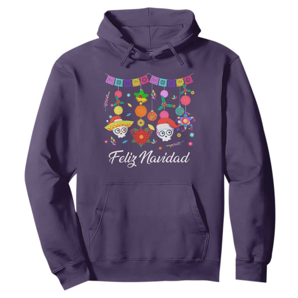 Feliz Navidad Hoodie Funny Christmas In Mexico Sugar Skull Pinata Star TS11 Purple Print Your Wear