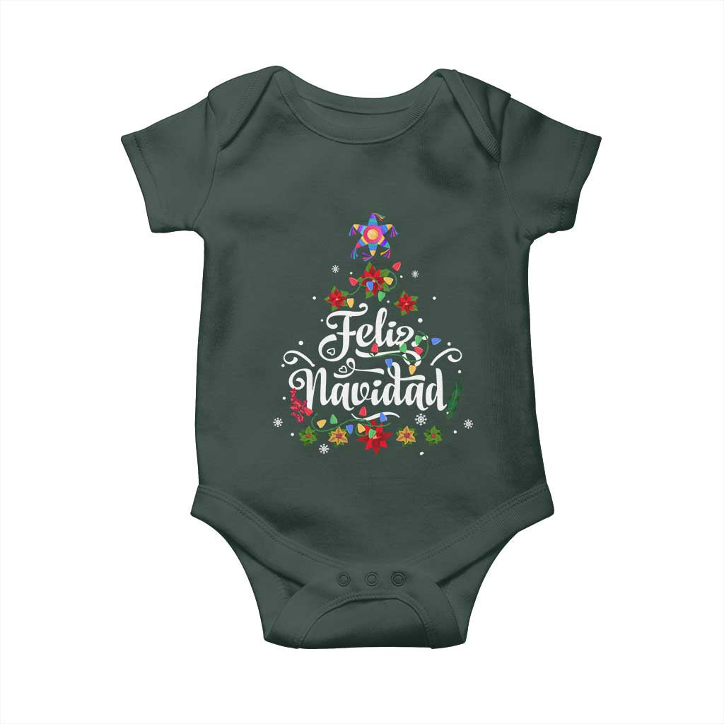 Christmas In Mexico Baby Onesie Feliz Navidad Pinata Star Xmas Tree TS11 Print Your Wear