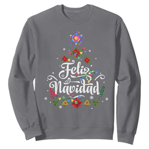 Christmas In Mexico Sweatshirt Feliz Navidad Pinata Star Xmas Tree TS11 Charcoal Print Your Wear
