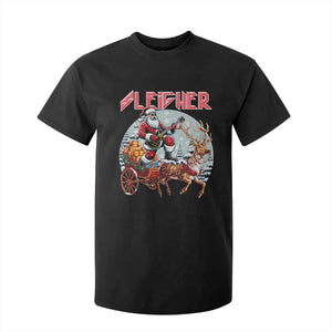Funny Santa Heavy Metal Christmas T Shirt For Kid Sleigher Xmas Rock & Roll TS11 Black Print Your Wear