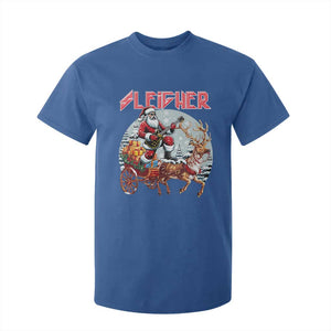 Funny Santa Heavy Metal Christmas T Shirt For Kid Sleigher Xmas Rock & Roll TS11 Royal Blue Print Your Wear
